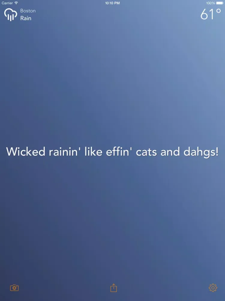 Wicked Weathah - Authentic Boston Weather & Effing Funny Conditions iPad  Screenshots