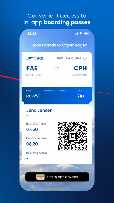 Tangkapan skrin Atlantic Airways
