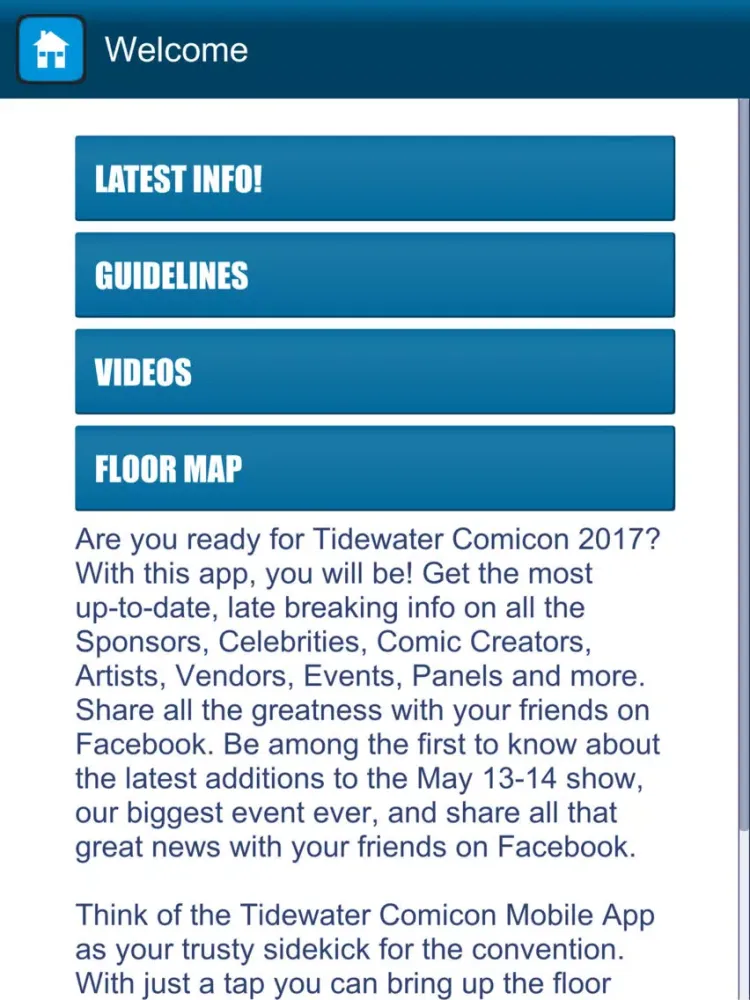 Tidewater Comicon Mobile App iPad  スクリーンショット