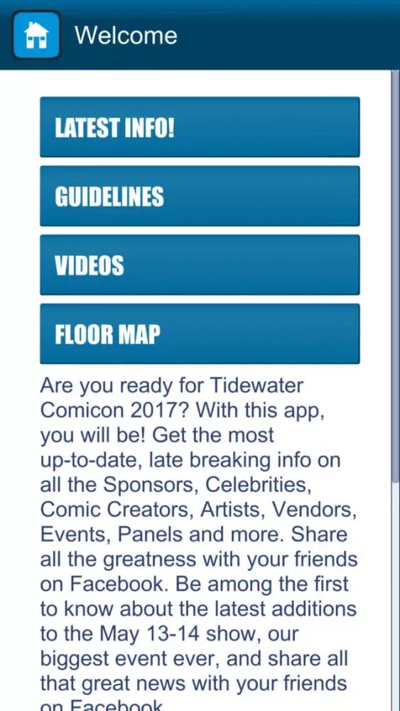 Tidewater Comicon Mobile App スクリーンショット