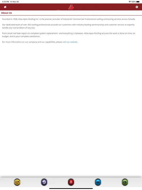 ภาพหน้าจอของ Atlas-Apex Client App iPad 