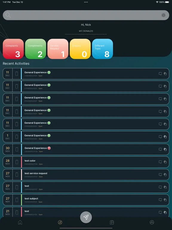 Zrzuty ekranu CX Falcon iPad 