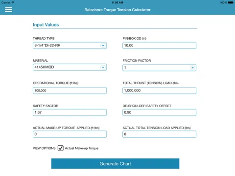 Zrzuty ekranu Torque Tension Calculator iPad 