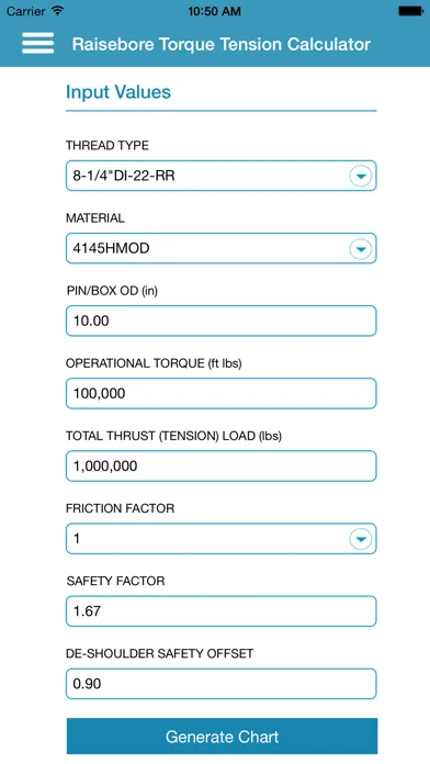 Zrzuty ekranu Torque Tension Calculator