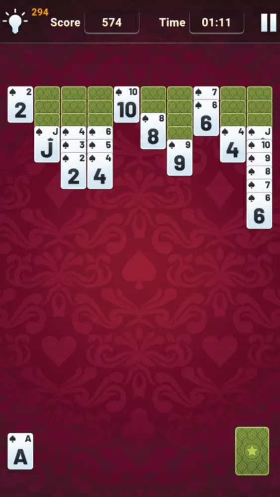 Tangkapan skrin Solitaire Classic