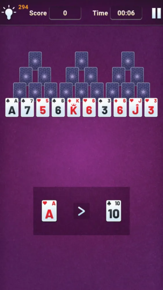 Tangkapan skrin Solitaire Classic