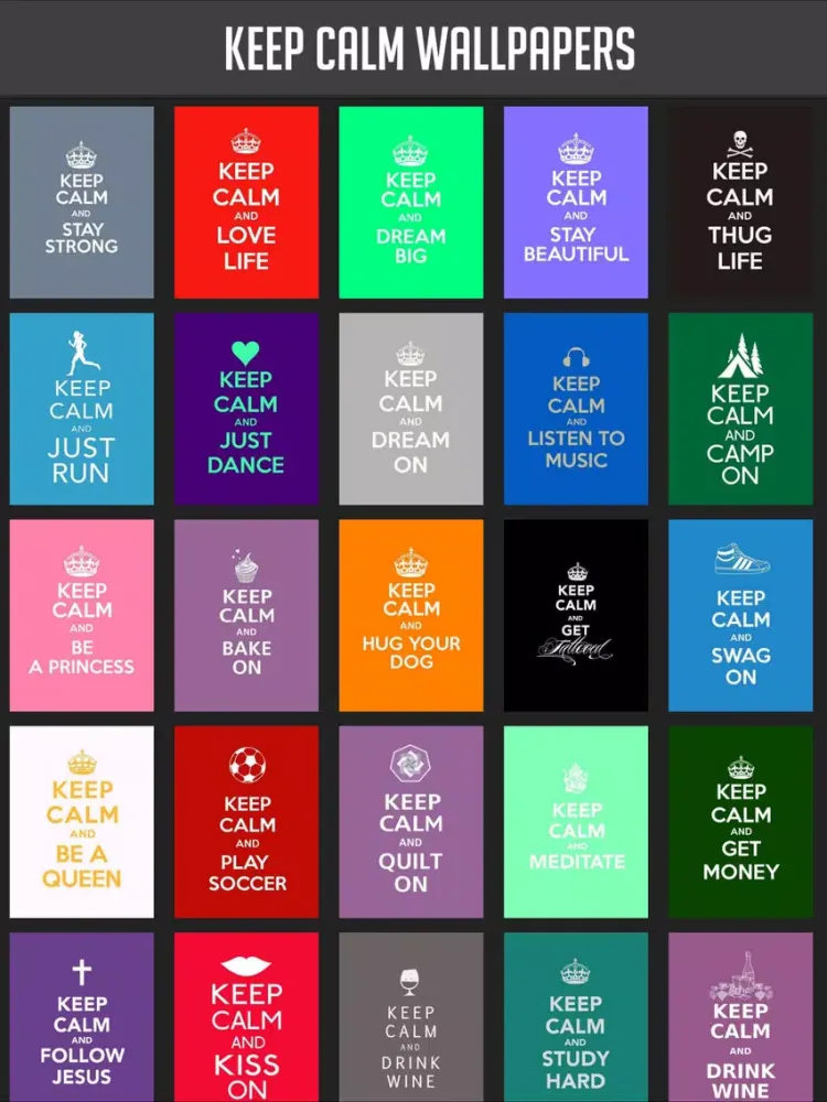 Tangkapan layar Keep Calm Wallpapers! iPad 