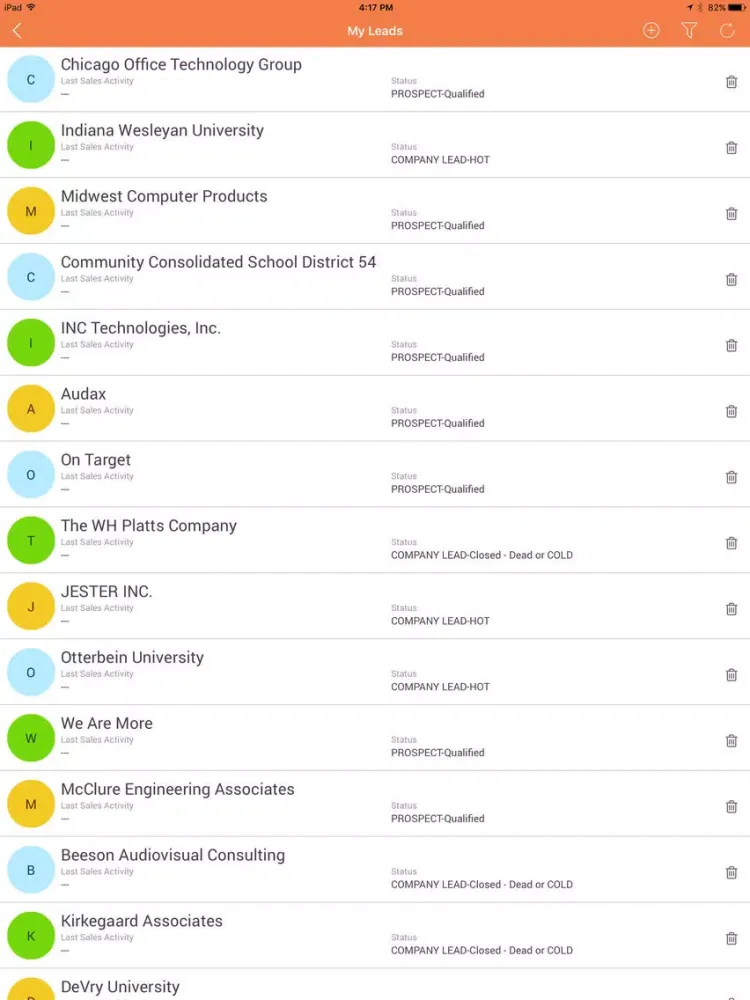 MyAT CRM iPad  स्क्रीनशॉट