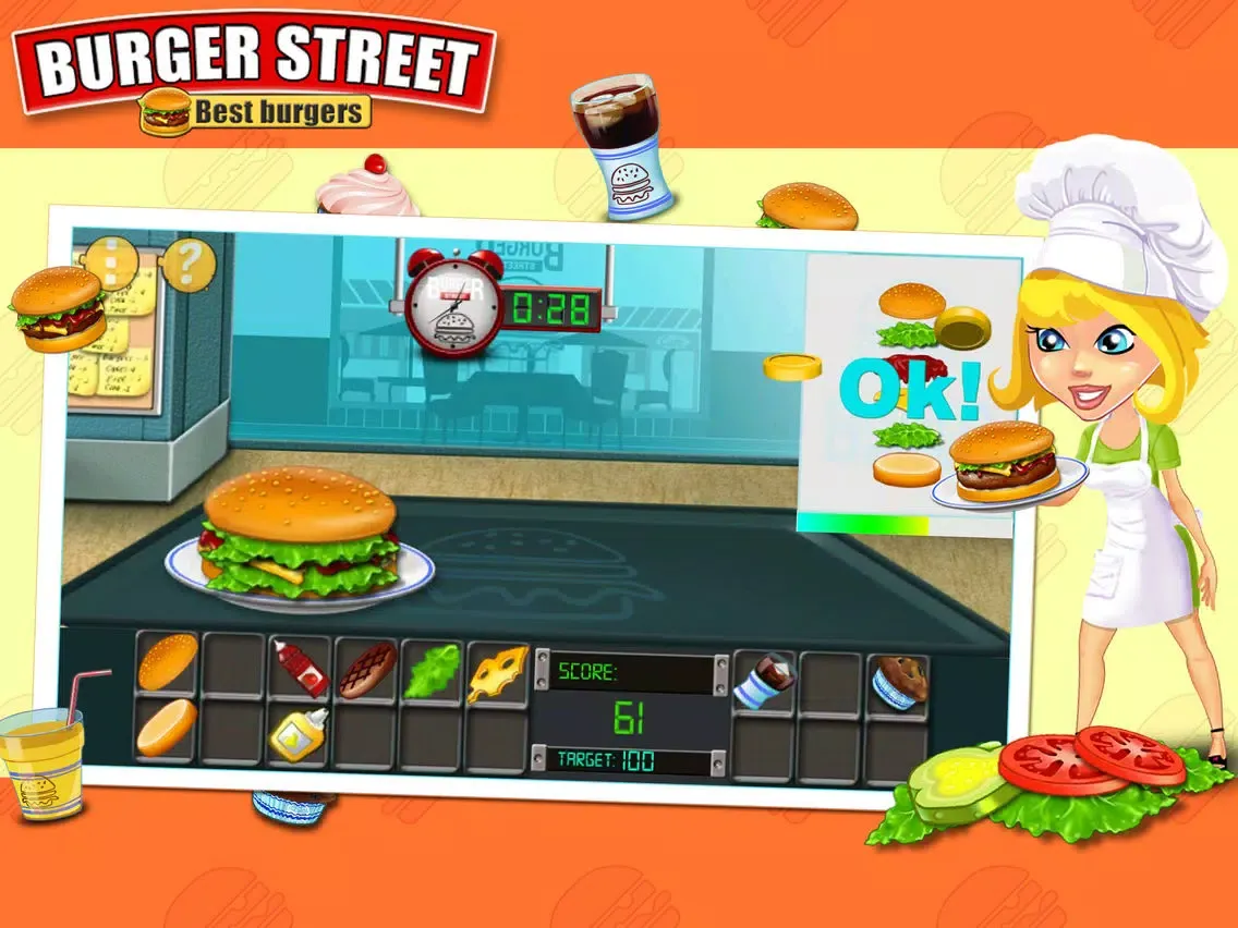 Capturas de tela do Burger Street - Cooking game iPad 