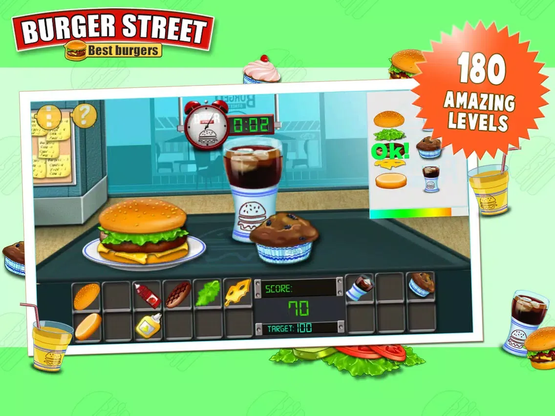 Capturas de tela do Burger Street - Cooking game iPad 