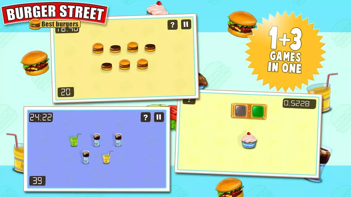 Capturas de tela do Burger Street - Cooking game
