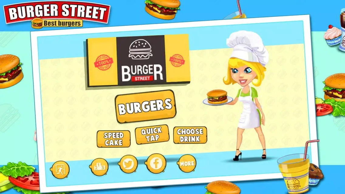 Capturas de tela do Burger Street - Cooking game