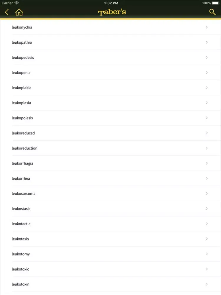 Capturas de tela do Taber's Medical Dictionary 23 iPad 
