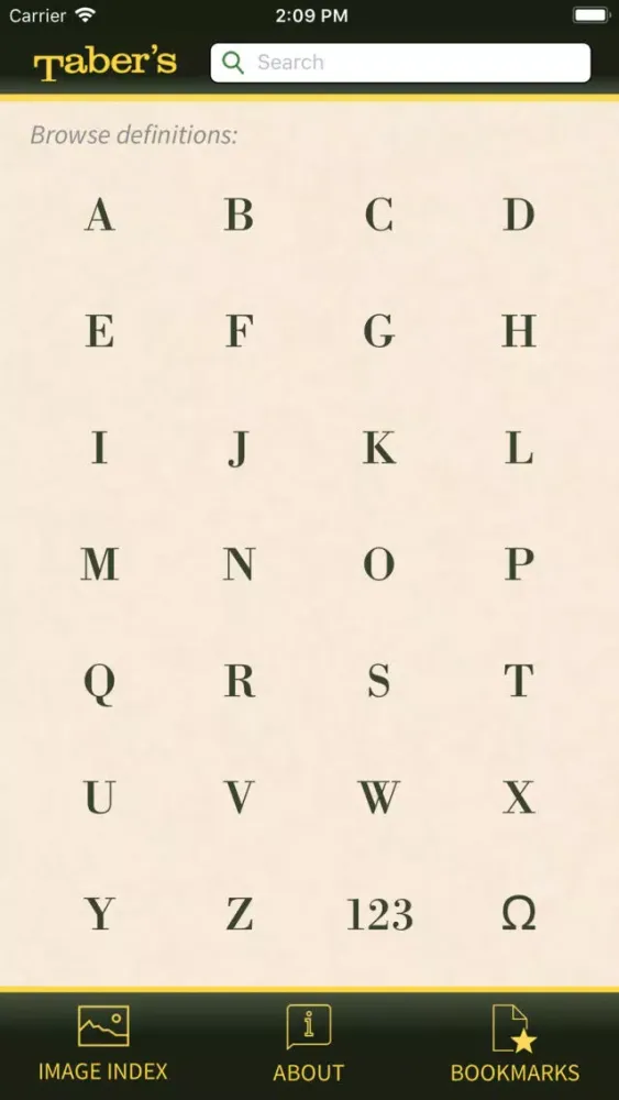 Capturas de tela do Taber's Medical Dictionary 23