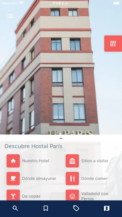 Tangkapan layar Hostal Paris Valladolid