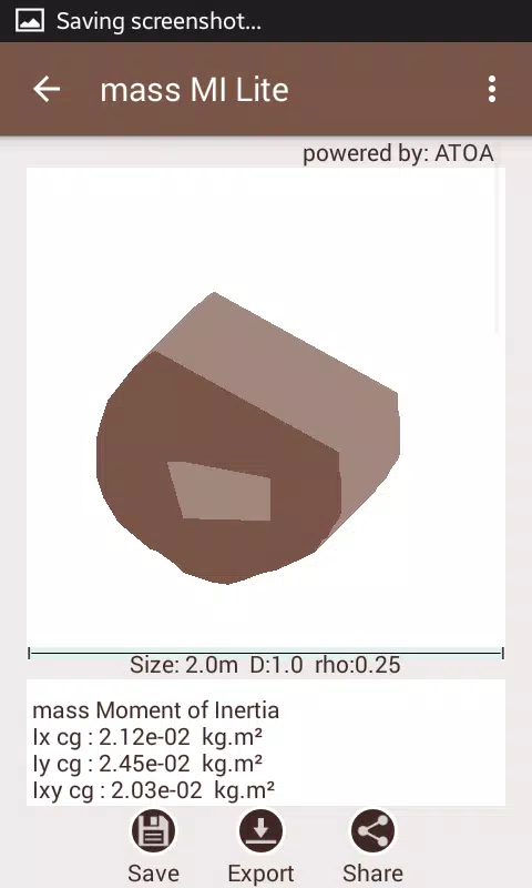 Mass Moment of Inertia Lite Screenshots