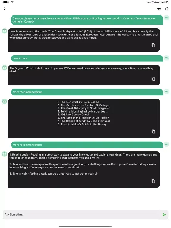 Tangkapan layar AI Chatbot - Fast Ai Chat iPad 