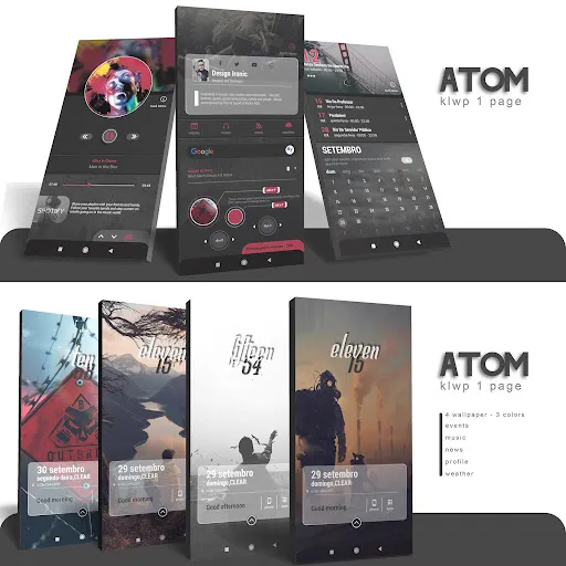 Klwp ATOM Screenshots