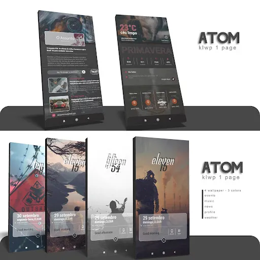 Klwp ATOM Screenshots
