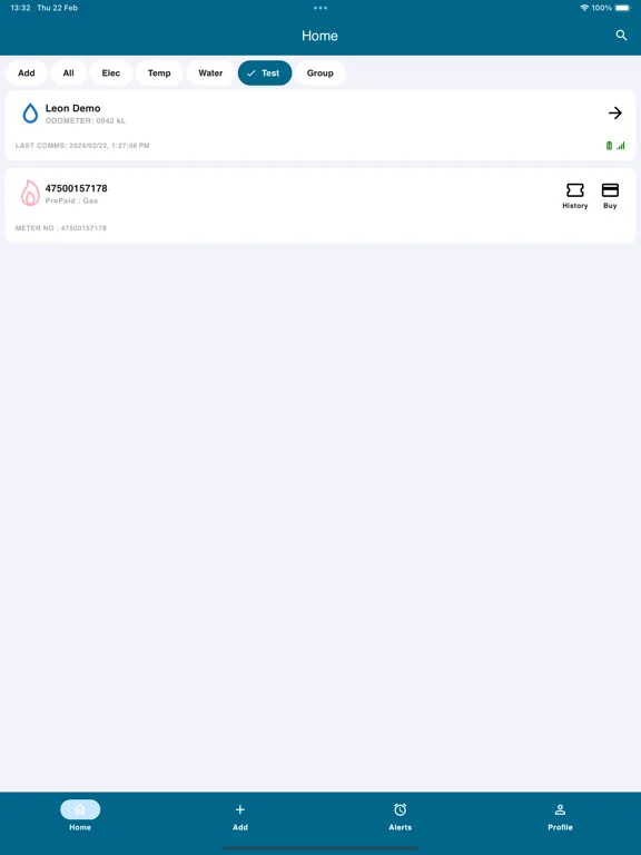 Atom Smart Metering iPad  स्क्रीनशॉट
