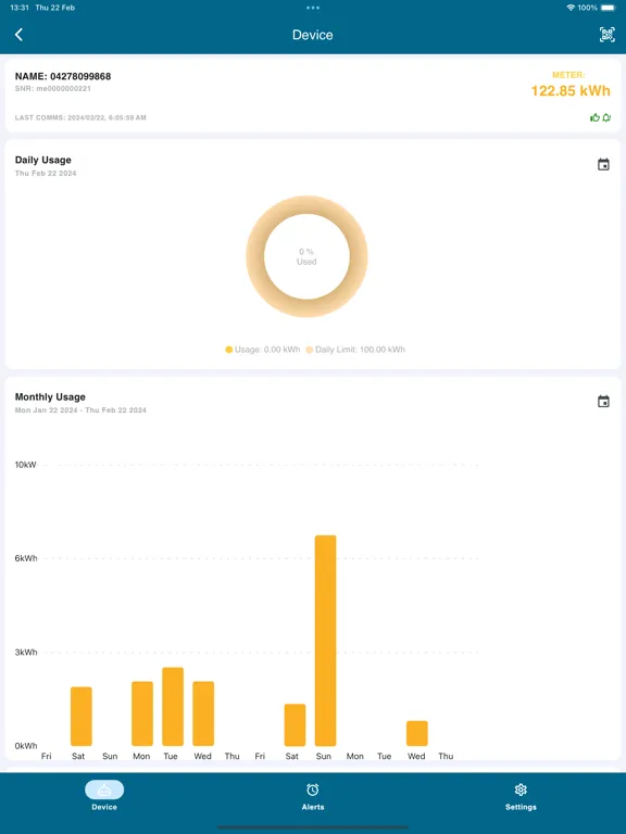 Atom Smart Metering iPad  स्क्रीनशॉट