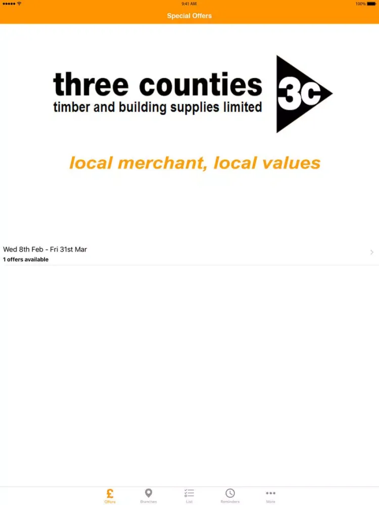 Tangkapan skrin 3 Counties iPad 