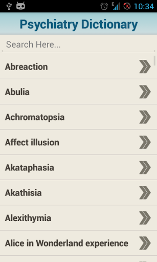 Medical Psychiatric Dictionary Screenshots