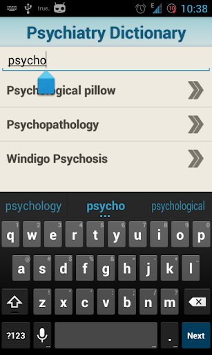Medical Psychiatric Dictionary Screenshots
