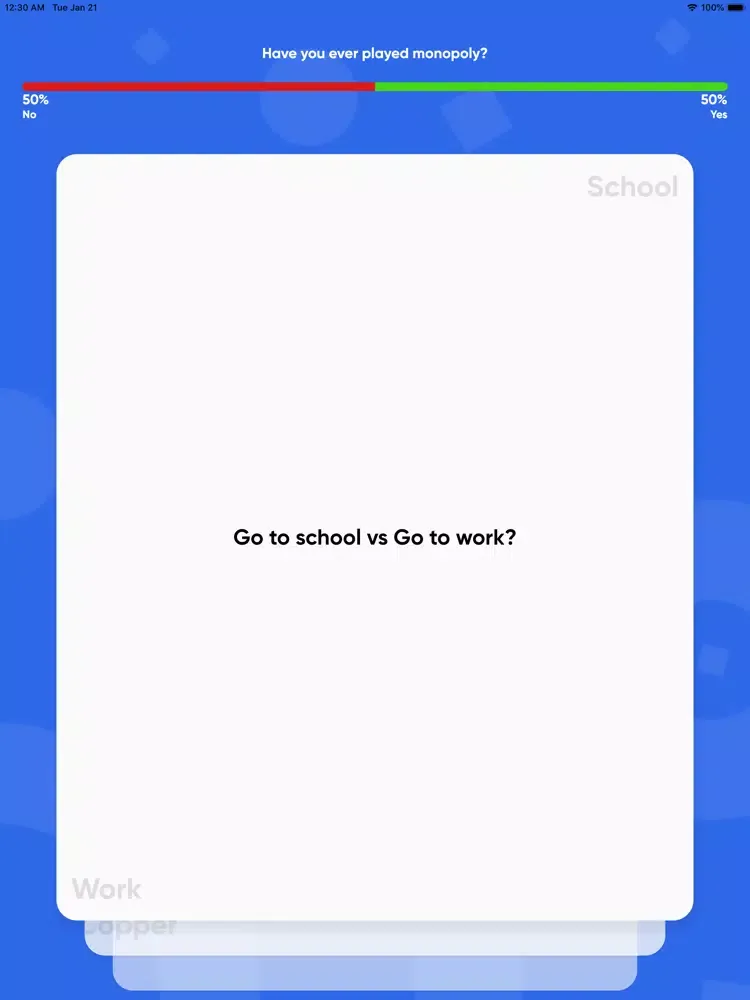 ภาพหน้าจอของ Would you Rather: Swipe iPad 