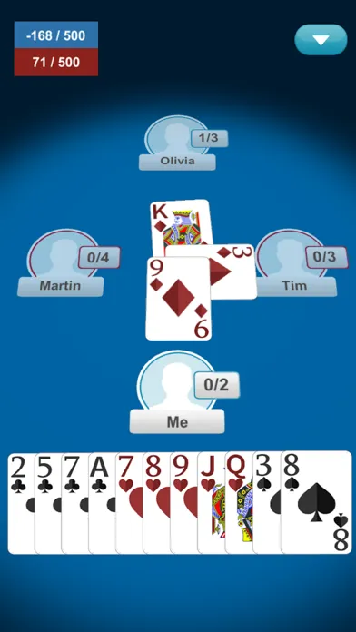 Tangkapan skrin Spades Hollywood : Trick-Taking Card Game