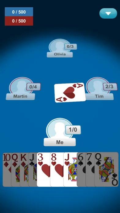 Tangkapan skrin Spades Hollywood : Trick-Taking Card Game
