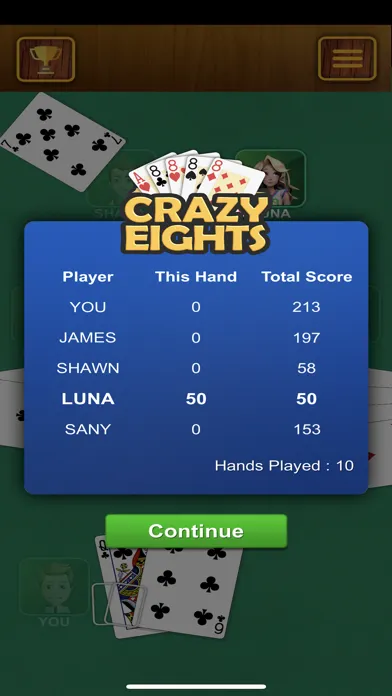Ảnh chụp màn hình của Crazy Eights - Classic Cards