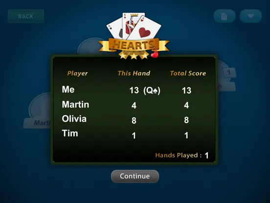 Скриншоты Hearts Card Game Classic iPad 