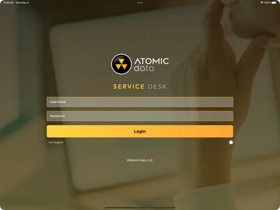 Screenshot di Atomic Data Service Desk iPad 