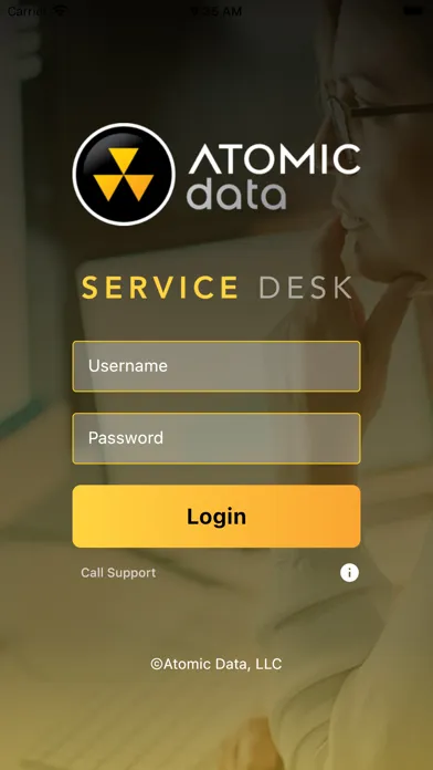 Screenshot di Atomic Data Service Desk