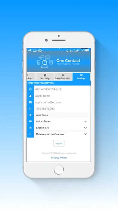 Atos OneContact سکرین شاٹس