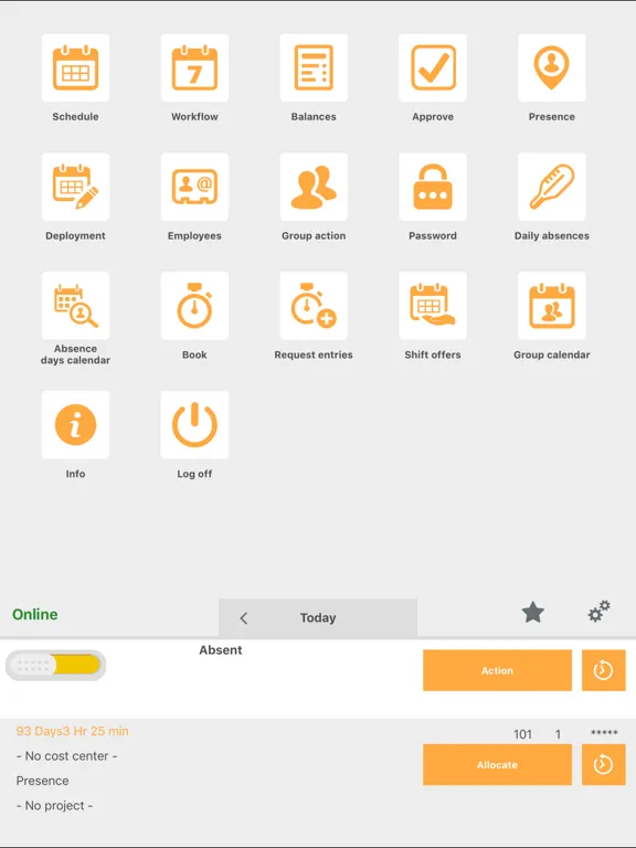 ATOSS Time Control WFM iPad  স্ক্রিনশট