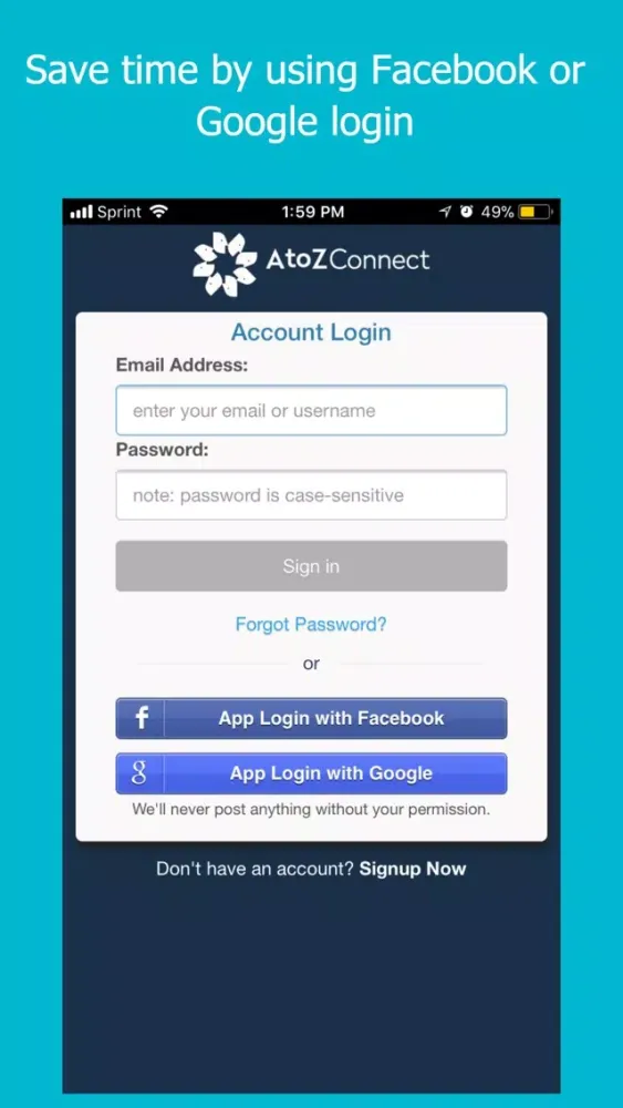 AtoZ Connect スクリーンショット