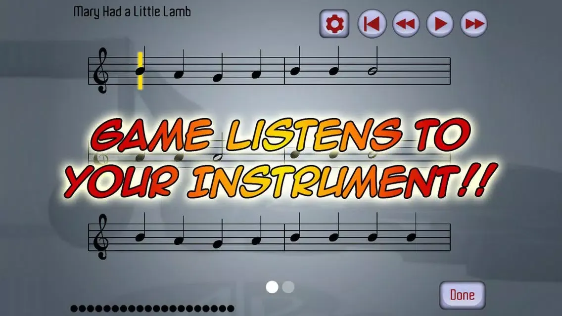 Capturas de tela do PlayAlong French Horn
