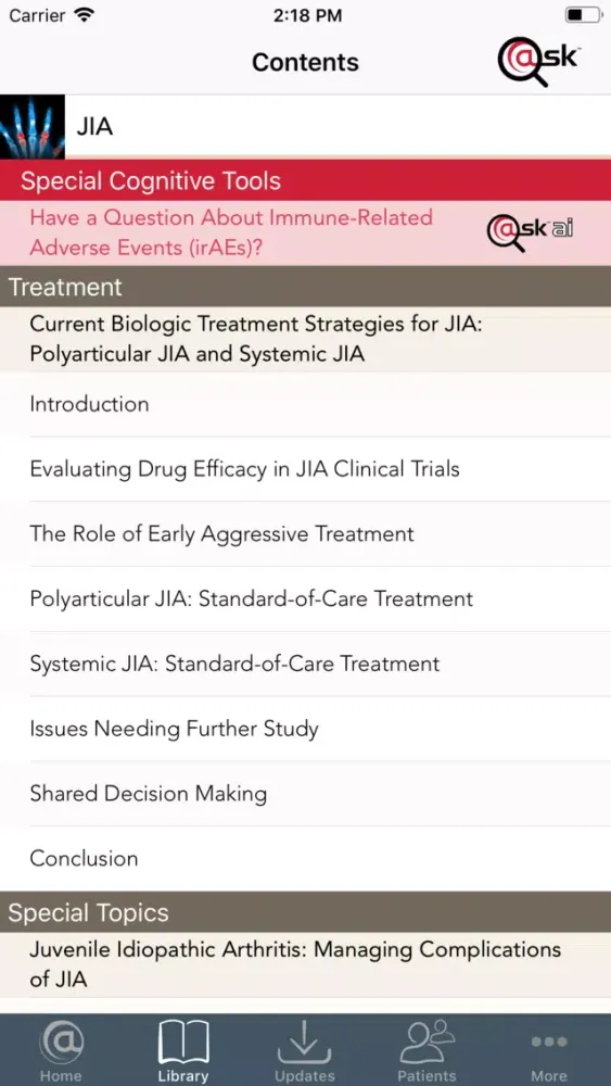 Tangkapan layar Juvenile Idiopathic Arthritis