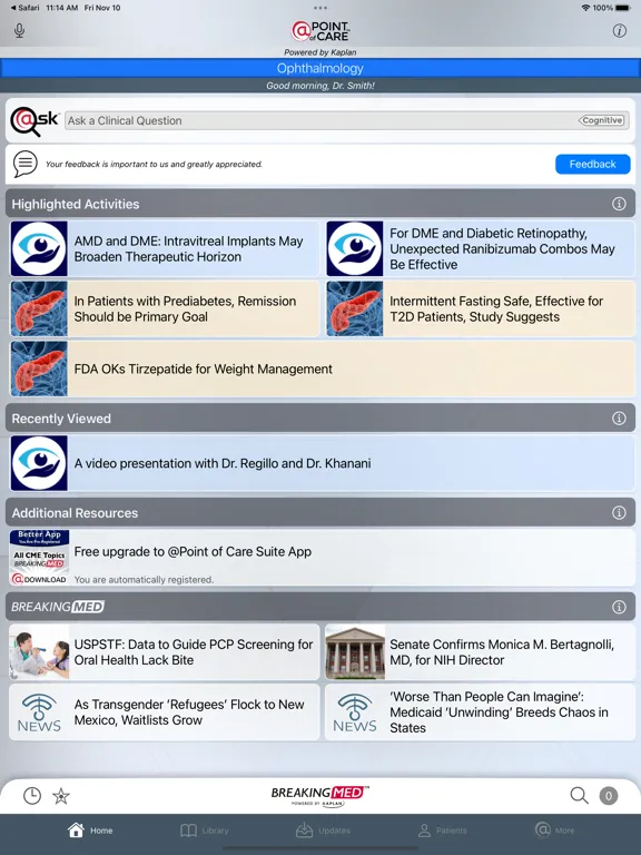 Ophthalmology @Point of Care iPad 應用截圖