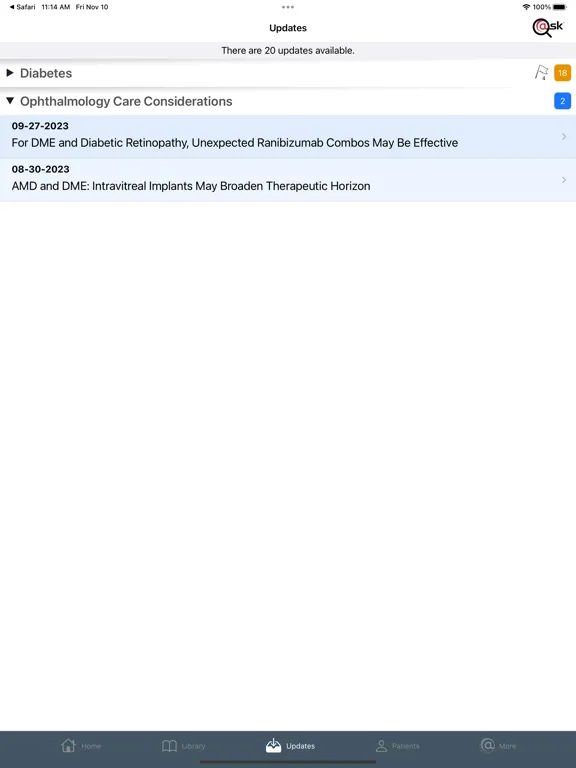 Ophthalmology @Point of Care iPad 應用截圖
