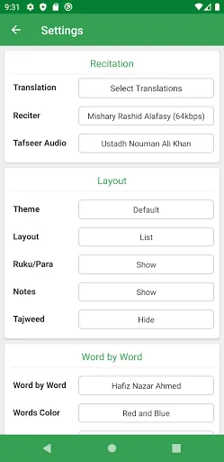 QuranOne - Quran Word By Word Screenshots