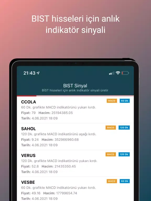 Capturas de pantalla de BIST Sinyal iPad 