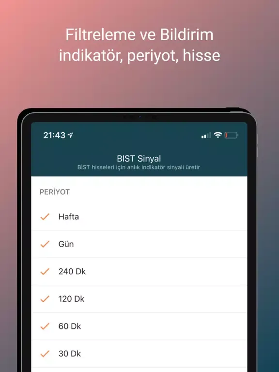 Capturas de pantalla de BIST Sinyal iPad 