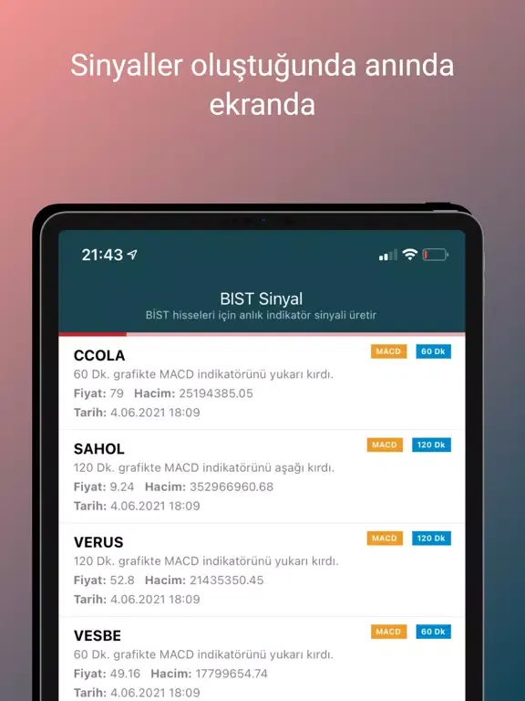 Capturas de pantalla de BIST Sinyal iPad 
