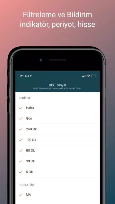 Capturas de pantalla de BIST Sinyal