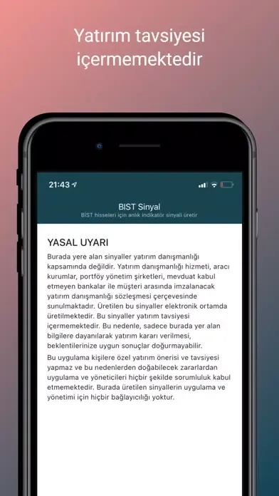 Capturas de pantalla de BIST Sinyal