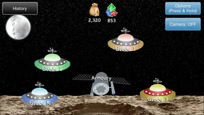 Tangkapan skrin Arithmetic Invaders Express: Grade K-3 Math Facts