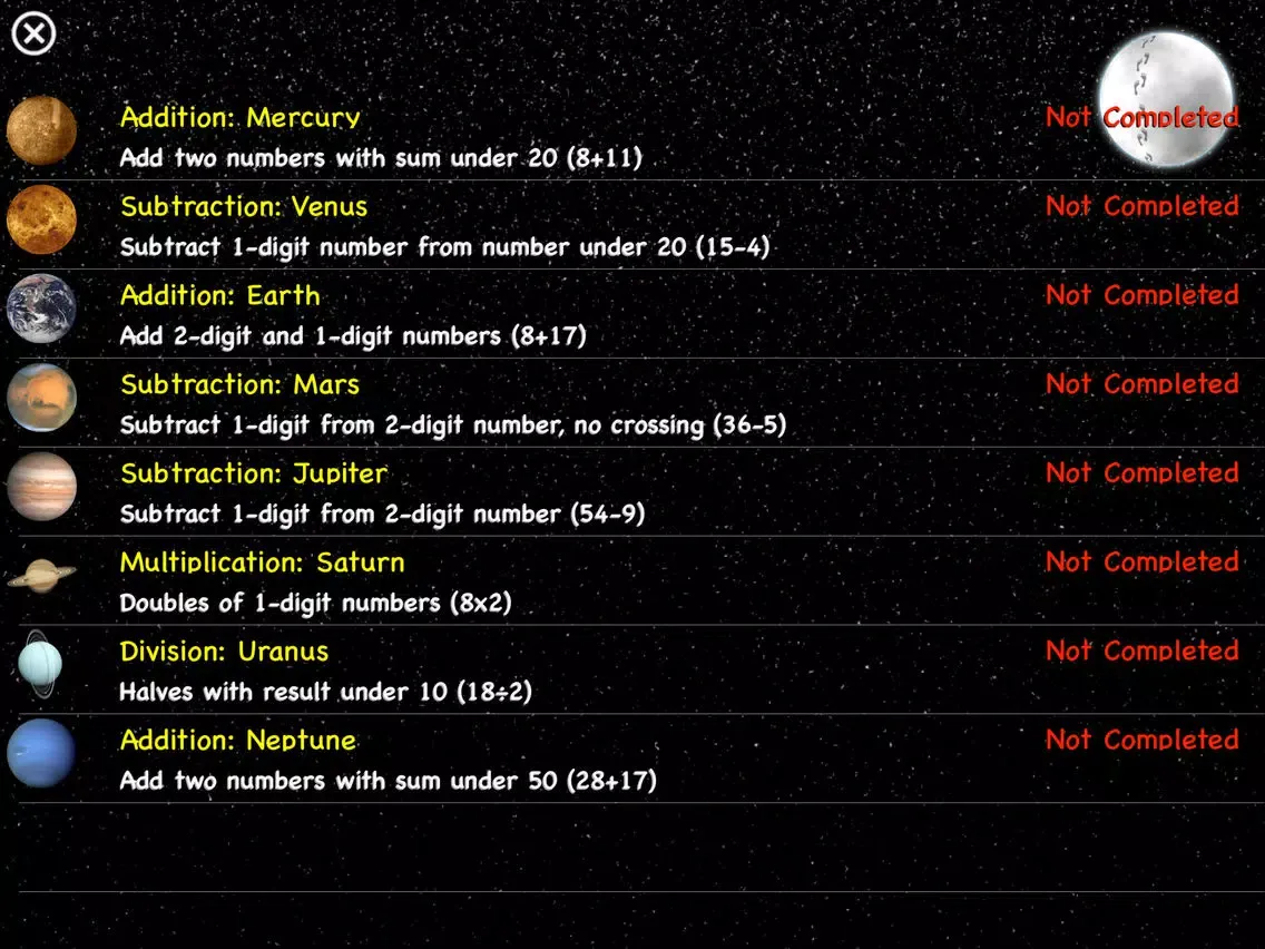 Arithmetic Invaders: Grade 2 Math Facts iPad  Screenshots
